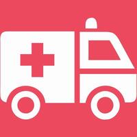 Ambulance for Medical Emergency Healthcare Design Applications vector