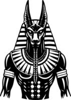 Ancient Egyptian Anubis Deity Illustration for Mythology and Design vector