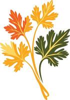 Autumn Herb Leaves Colorful Art for Seasonal Design vector