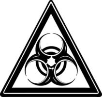 Biohazard Symbol Triangle Warning Graphic for Safety and Hazardous Material Signs vector