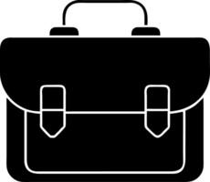 Black Briefcase for Business and Office Use vector