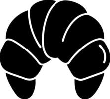 Black Croissant for Bakery and Pastry Themes vector