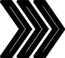Bold Black Chevron Arrow for Direction and Navigation Design vector