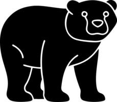 Bold Black Bear Silhouette Illustration for Wildlife Designs vector
