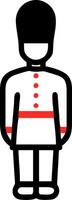British Royal Guard Illustration in Traditional Uniform vector