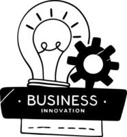 Business Innovation Lightbulb and Gear Symbol for Creative Solutions vector