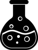 Chemistry Laboratory Flask Bubbles Symbolizing Experiments and Research vector