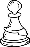 Chess Pawn Illustration Symbolizing Strategy Simplicity Game Design vector