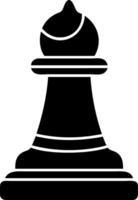 Chess Bishop Symbol Strategy Game for Educational and Design Use vector