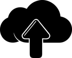 Cloud Upload with Arrow Symbol for Data Storage and File Transfer vector