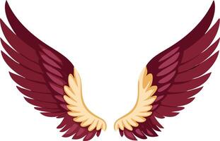 Colorful Feathered Wings Illustration for Fantasy and Design Projects vector