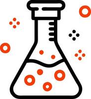 Colorful Science Flask Chemistry Experiment Design vector