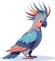 Colorful Parrot Illustration with Vibrant Feathers and Exotic Plumage vector