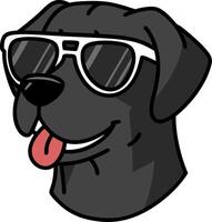 Cool Dog Wearing Sunglasses Illustration for Fun and Casual Designs vector