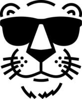 Cool Lion Face with Sunglasses for Trendy Graphic Design Projects vector