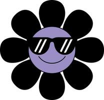 Cool Smiling Flower with Sunglasses Art for Fun and Positive Vibes vector