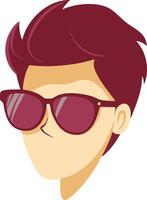 Cool Trendy Sunglasses Guy Illustration for Fashion and Style Concepts vector