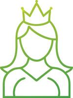 Crowned Princess Simple Illustration for Design and Decoration Themes vector