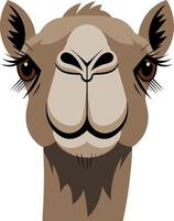 Cute Camel Face Illustration for Kids and Nature Designs vector