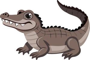 Cute Cartoon Crocodile Illustration for Kids and Educational Materials vector