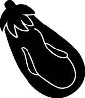 Eggplant Black Outline for Culinary Design and Food Illustrations vector