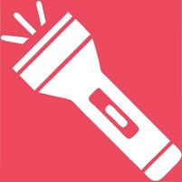 Flashlight with Light Rays for Emergency and Outdoor Use vector