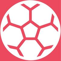 Geometric Soccer Ball Illustration in Red and Gray Abstract Design vector