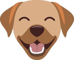 Happy Cartoon Dog Face Illustration for Joyful Pet Graphics vector