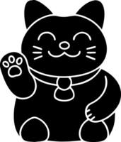 Lucky Maneki Neko Cat Illustration for Prosperity and Fortune Design vector