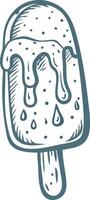 Melting Ice Cream Popsicle Illustration for Summer Design Projects vector