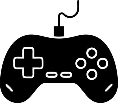 minimalista negro juego controlador para juego de azar y tecnología diseño proyectos vector