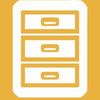 Minimalist Three Drawer Filing Cabinet Illustration for Office Organization vector