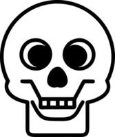 Minimalist Skull Art for Halloween and Day of the Dead Design vector