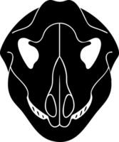 Panthera Big Cat Skull Silhouette Illustration for Educational Use vector