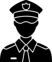 Police Officer Uniform Silhouette for Law Enforcement Graphics vector