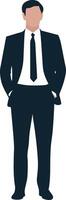 Professional Businessman in Suit Illustration for Corporate Use vector