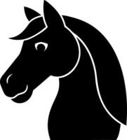 Silhouette Horse Head Symbolizing Strength and Elegance vector