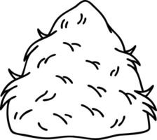 Simple Illustration of a Haystack for Agriculture and Farm Design Projects vector