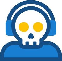 Skull Headphones Vibrant Art for Music and Technology Themes vector