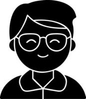 Smiling Man Avatar with Glasses and Shirt vector
