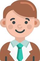 Smiling Young Businessman Illustration in Suit and Tie vector
