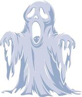 Spooky Ghostly Figure Illustration for Halloween Design vector