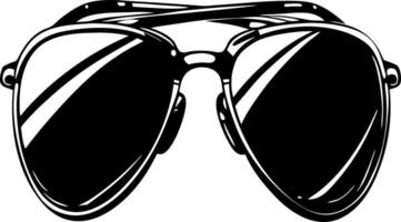 Stylish Illustration of Classic Aviator Sunglasses for Fashion and Design Projects vector
