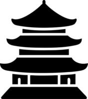 Traditional Japanese Pagoda Silhouette for Cultural and Architectural Design vector