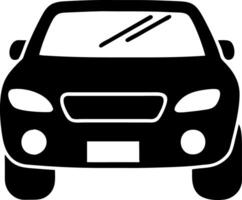 Illustration of Black Car Front View Silhouette Perfect for Automotive Design Projects vector