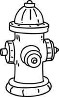 Illustration of Classic Fire Hydrant Design for Safety and Emergency Use vector