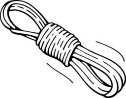 Illustration of Coiled Rope Bundle for Camping and Outdoor Use vector