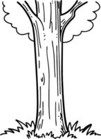 Illustration of Tree Trunk with Branches and Leaves for Nature Themes vector