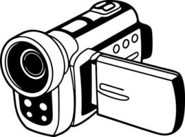 Illustration of Vintage Camcorder Symbolizing Retro Technology vector