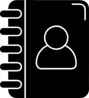 of Address Book with Person Symbol for Contact Management and Organization vector